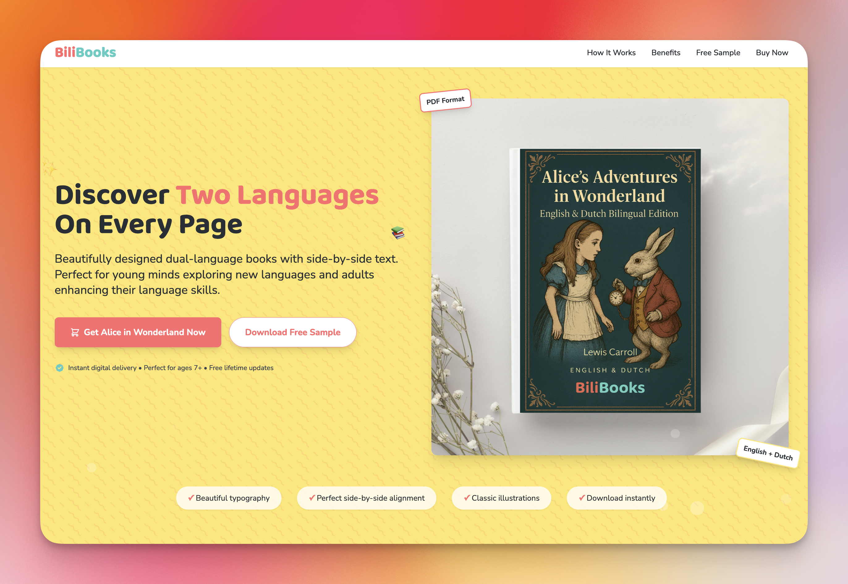 BiliBooks: beautifully designed dual-language books